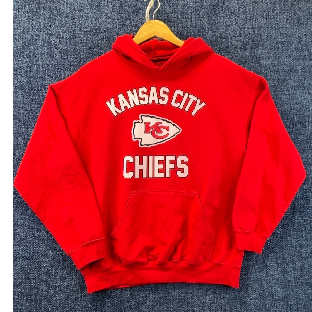 Kansas City Chiefs Mens Medium Red Cotton Blend Regular Hoodie NFL Team Apparel